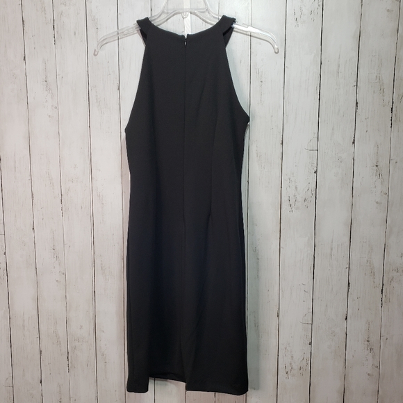 New! Shelby Nites Black High Neck Sheath Dress - Picture 5 of 9
